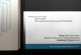 Unter vielen. - unter den schönsten Büchern Österreichs 2008 Unter vielen.